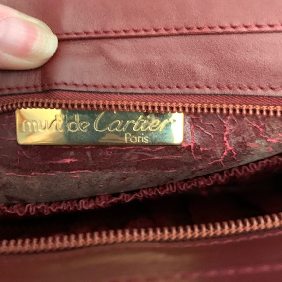 CARTIER Burgundy Vintage Clutch - Picture 8 of 16